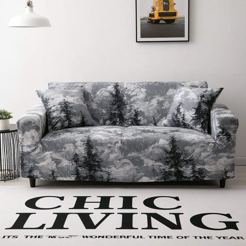 Modernes Polstersofa, mit klarer Formgebung, Farbe: grau